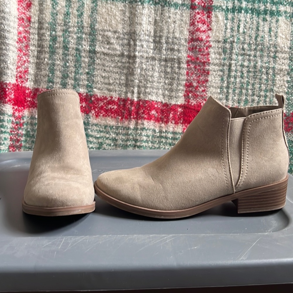 Tan booties